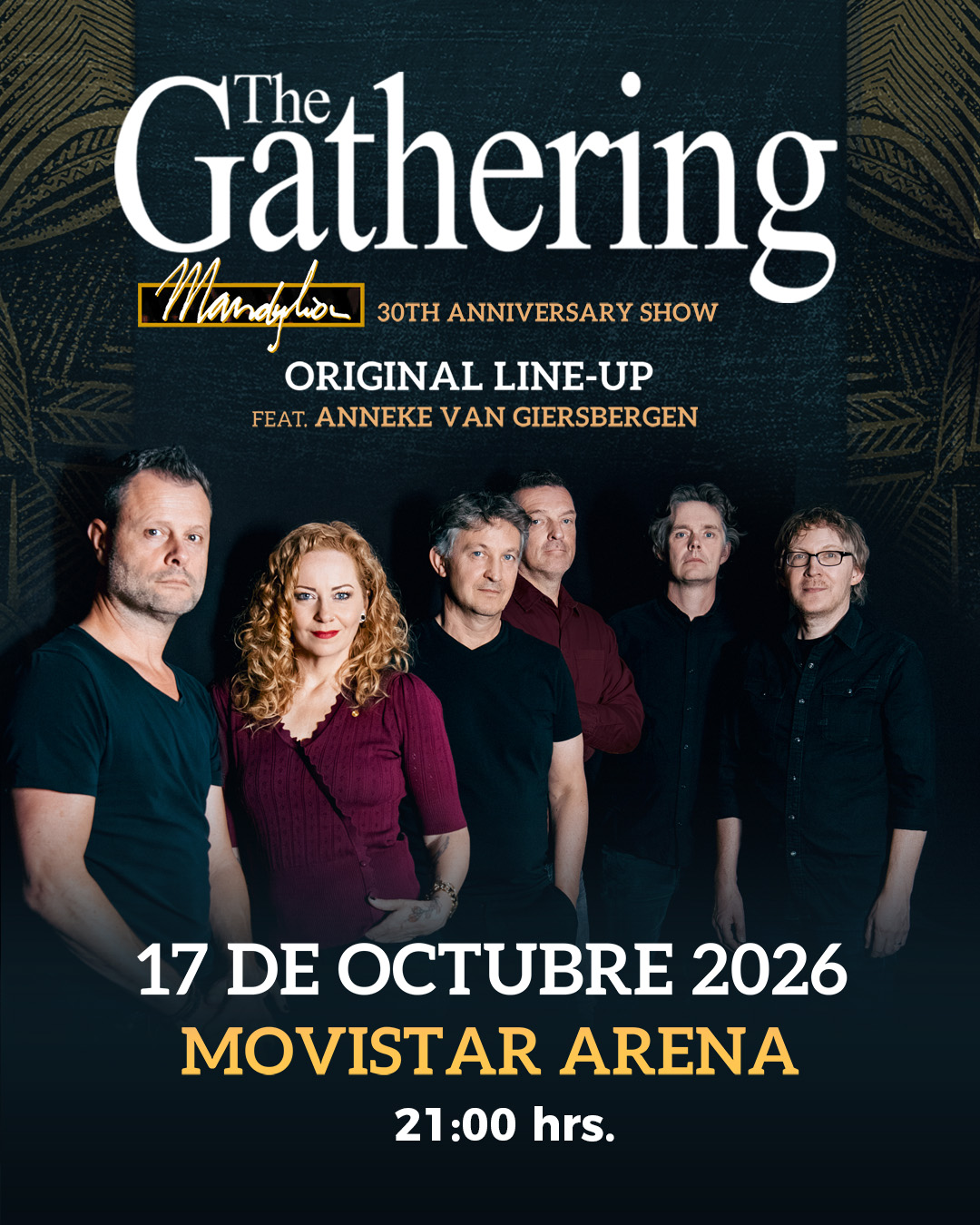 The Gathering anuncia histórico concierto en Chile: Se reunirán con Anneke van Giersbergen para celebrar los 30 años de 'Mandylion'