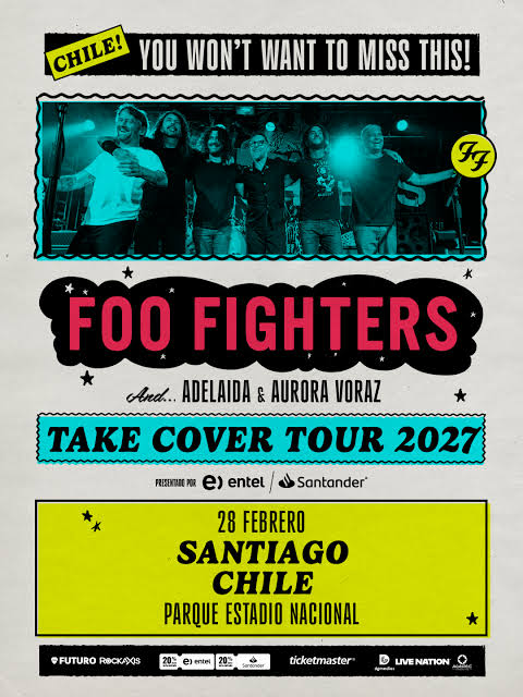 Foo Fighters regresa a Chile en 2027: Se presentarán en el Parque Estadio Nacional